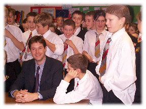 Nick Clegg was an excellent man to work for.  Here I went with him on a trip to a school in Stamford in Lincolnshire